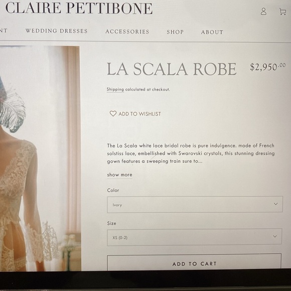 CLAIRE PETTIBONE BLOSSOM 2 size large lace intimates heirloom lingerie Robe - Picture 14 of 14